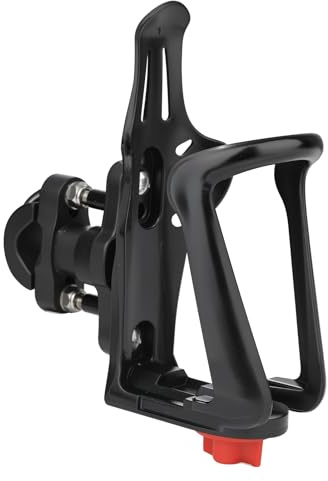 AHRLIC Bike Water Bottle Cage - Adjustable Bicycle Cup Holder for Handlebar & Frame, Fits Standard/Smaller Bottles, Mountain & Road Bikes, Motorcycle & Scooter Accessories, Includes Screw Tool