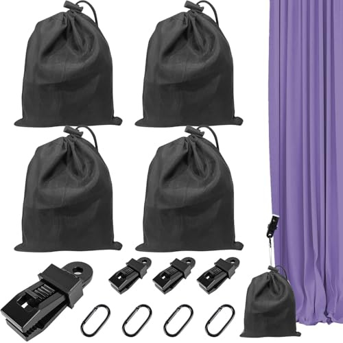 KIMHOME 12 bolsas de peso portátiles, bolsas de cordón de 20 x 25 cm con cierre de cordón y clip de cuerda, multiusos para almacenamiento, organización, viajes, camping y accesorios de equipo al aire