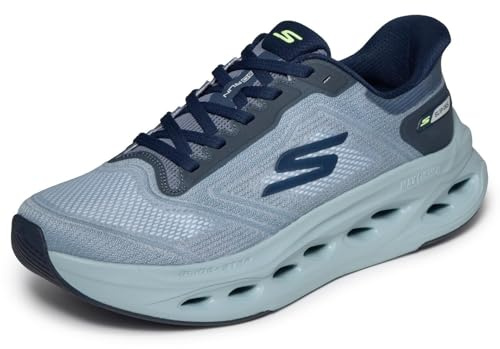 Skechers Hombre MAX Cushioning Glide-Step Slip-In Entrenador | Manos libres, amortiguación máxima, entresuela deslizante, plantilla Goga Mat refrigerada por aire, espuma Ultra Go