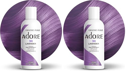 Adore Shining Semi Permanent Hair Colour, 90 Lavender (Pack of 2)