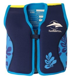 Kinder-Schwimmlernhilfe Aus Neopren, Navy/Blue Palm, Konfidence Jacket Größe: 12-16 kg (18Monate-3 Jahre), Brustumfang 56 CM