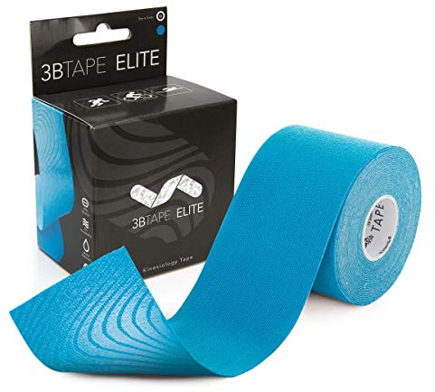 3B ScientificTAPE ELITE – 5 m x 5 cm kinesiologitejp – elastisk muskel- och lederstödstejp för träning, sport och skadeåterhämtning, muskelsmärtband – vattentålig sporttejp – blå