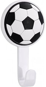 SIRO Kleiderhaken selbstklebend Trebur, Selbstklebend, Kinder, Fußball, Kunststoff - Softmaterial weiß weiß-schwarz, 77 mm x 21 mm x 42 mm, LA Selbstklebend mm, H199/A4RU2K