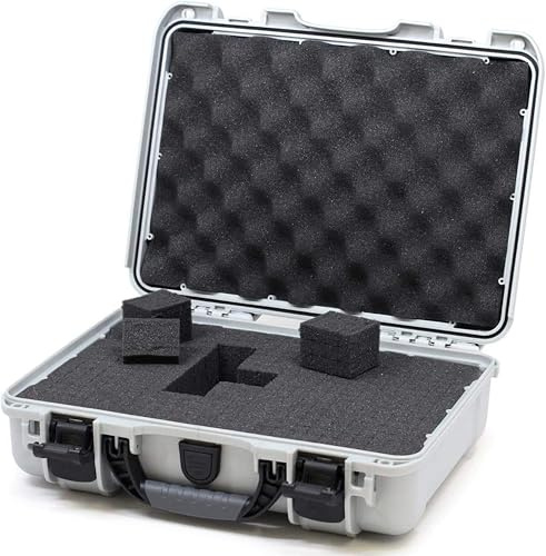 NANUK 910 – Vattentät skyddsväska i NK-7-komposit med anpassningsbar skuminsats (36,3 x 28,2 x 11,9 cm) (Silver)