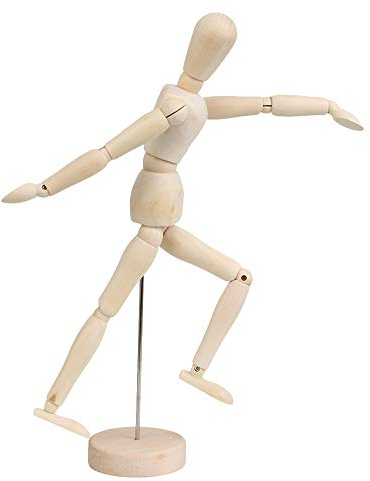 Holz 12 Künstler Zeichnungsmodell Gliederpuppe mit Basis und flexiblem Körper
