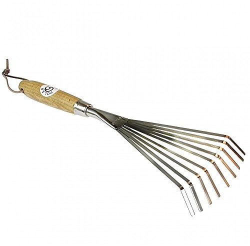 Polar Edelstahl Kleinfeger Laubbesen 16 cm Holzstiel t-341448 Besen für Ecken