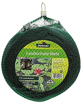 Dehner Laubschutz-Netz inkl. Bodenanker, ca. 6 x 4 m, Kunststoff, grün