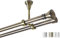 Rollmayer elegant und modern metall Antik Gold Gardinenstange Ø 19mm Rohr (200cm Prince, im Gold, Deckenbefestigung, 2-läufig) verschiedene Größen und Endstücken. Ohne Ringe!
