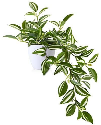 SOGUYI Fake Plants 25cm Artificial Plants Mini Fake Plants Small Artificial Plants in Pots for Home Decor Indoor for Office Desk Living Room Apartment Bathroom Kitchen Balcony(1 Pack)