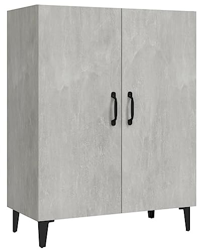 vidaXL Credenza Grigio Cemento 70x34x90 cm in Legno Multistrato