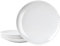 Zuvo Dinner Plates Set of 6 Inches White Porcelain Dessert Plates - Dishwasher and Microwave Safe Coupe Shape Plates Set