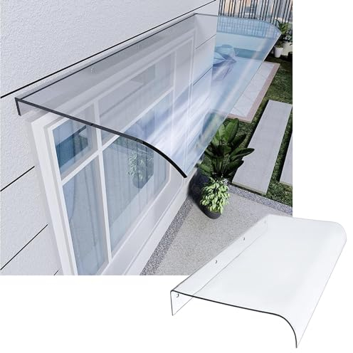 ARtsim Vordach für Haustür Haustürvordach Überdachung für Dach Fenster Türvordach Transparent Polycarbonat 80cm 200cm 340cm 110cm 560cm 690cm (Size : 50x140cm)