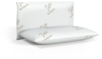 HOME STILL Memory Foam Kopfkissen,2er Pack, 70x40x12 cm, Bambus Design, Mikrofaser Bezug, Nackenstütze, ergonomisch, atmungsaktiv, maschinenwaschbar, trocknergeeignet