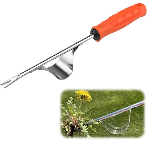 Unkrautstecher Edelstahl, LöWenzahn Entferner Mit Stiel, UnkrautjäTer Mit Kunststoff Rasenrakel, Unkraut Entferner GeräT füR Den Garten, JäTen, LöSen