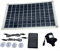 Solar Springbrunnenpumpe – DIY Solar Teichpumpe 800Lh DC 12V bürstenloses Solarpanel Teichbetriebene Wasserspielpumpe für Garten mit 50W Solarpanel
