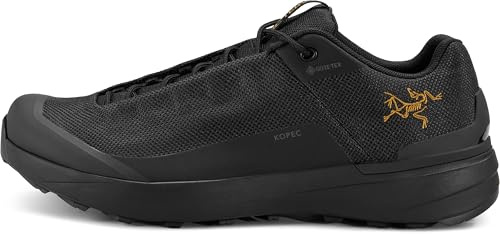 Arc'teryx Kopec GTX Mens Shoes | Waterproof Lightweight Hiking Shoe | Gore-Tex Breathable Protection | Megagrip Outsole | Black/Yukon, 13