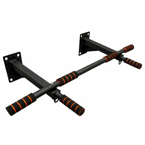 OcioDual Bar Dominate Parete, Palestra a Casa, Ancoraggio con Viti, Esercizio a Casa, Casa Calistenia, Palestra a Casa, Barra di Trazioni a Parete, Pull Up Bar, Nero Opaco