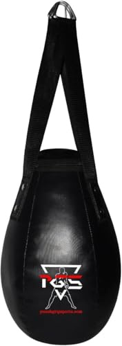 Wrecking Ball Punching Bag, Expert Boxing Teardrop Body Snatcher Bag for MMA, Kickboxing, Muay Thai, Round Heavy Bag - UNFILLED (Black, 60 CM Height X 60 CM Width)
