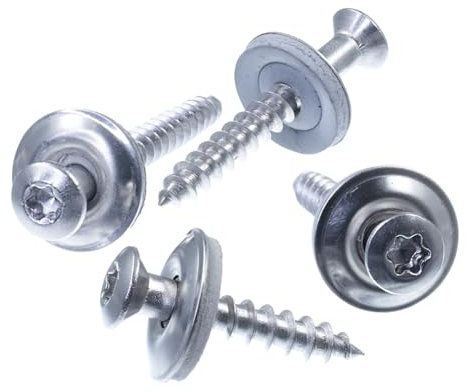 SECCARO Lot de 50 vis de couvreur 4,5 x 80 mm, acier inoxydable A2, rondelle d'étanchéité EPDM 15 mm, TX/six pans intérieur