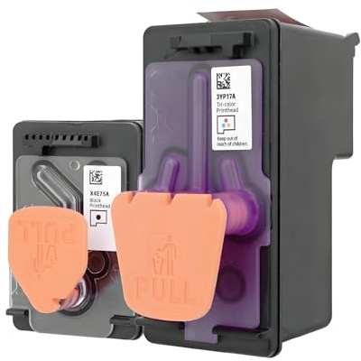 Cabezal de impresión y Cartucho de Tinta 3YP17A X4E75A compatibles con HP (1 Negro y 1 Tricolor), Repuesto for impresoras HP Smart Tank Series 500, 600 y 700.