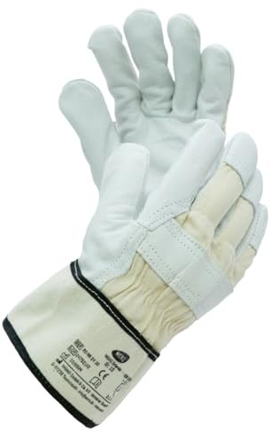 WERO Orlando Lederhandschuhe – 10 Paar Rindnarbenleder-Arbeitshandschuhe mit Fütterung - Größe 10 - robust - wärmeisolierend - langlebig - für Bau, Industrie & Handwerk (11)