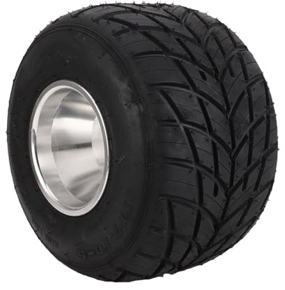 Luocute 11x7,10-5 Go-Kart-Reifen mit Felge, Schlauchlose Hinterrad-Reifenbaugruppe für ATV-UTV-Wagen mit Aluminiumlegierungsfelge