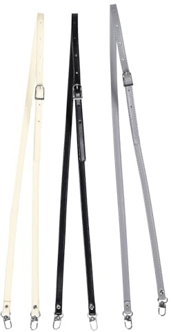 CONGARTENO Juego de 3 Correas Ajustables para Bolso Tipo Bandolera Correa Cruzada de Repuesto y Herrajes Plateados Prácticas para Uso Diario y Viaje