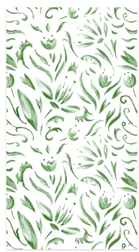 Stxy's 3ply Green Floral Napkins 45ct (Bleed-Free & Non-Toxic Ink) Decorative Bathroom Paper Towels for Guests, Sage green napkins Greenery Disposable Bathroom Hand Towels Wedding Dinner Napkin Paper