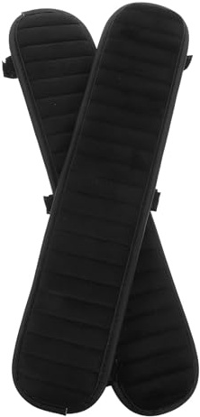 NULYLU Copri Braccioli Design Antiscivolo in Nero per Sedia da Ufficio per Comfort e Calore, Protezione Imbottita per Bracciolo, 1 per Interno