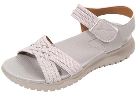 Generiska sandaler damer sommar bekväma, tåsandaler damer eleganta remsandaler andas sportsandaler enfärgade platåsandaler lätta fritidsskor utomhussandaler sandaletter
