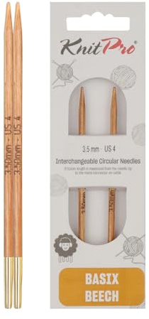KnitPro Basix Beech Interchangeable Circular Needles 5 (13cm) | 3.50mm