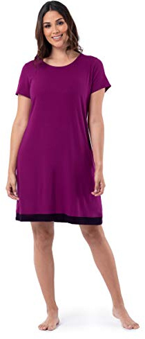 Fruit of the Loom Women's Super Soft and Breathable Sleep Shirt, Berry, 2X
