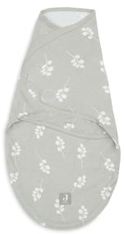 Jollein Pucksack Baby 0-3 Monate - Twig, Olive Green - 100% Baumwolle - 0.5 Tog - Sommerschlafsack Neugeborene - Swaddle