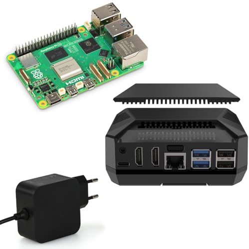 Raspberry Pi 5 8GB Profi-Kit | Argon ONE V3 M.2 NVME PCIE | USB-C 27W Netzteil | Raspberry Pi 5 8GB RAM