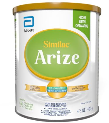 Arize by Similac | Cow’s MILK Protein-free Infant Formula | Suitable from Birth, for Infants with a Cow’s MILK Protein Allergy | 400g Tin