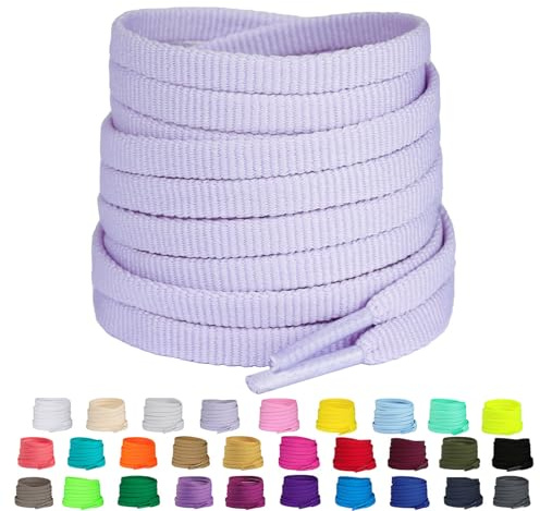 2 Pares Cordones Zapatillas Deporte 6mm para Zapatillas, Morado Claro,140cm