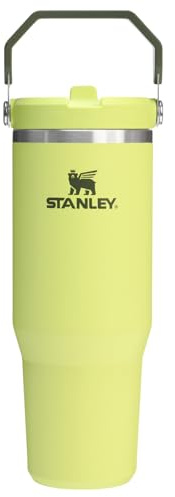 Stanley IceFlow 2.0 Tumbler with Flip Straw with Handle 887ml - Screw Lid and Flip Straw - Leakproof Water Bottle - Stainless Steel - BPA Free - Prickly Pear