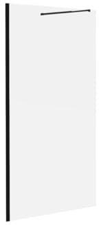 Vente-unique-Mampara de ducha a ras de suelo negro mate - Vidrio antical 8 mm - 140x200 cm - DAREN