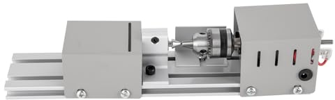 Mini torno de madera para fresado de metal con 7 velocidades de ajuste de 4000-9000 rpm para trabajos de corte y perforación rotativa