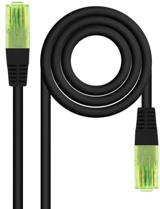 NANOCABLE 10.20.1401-BK - Cavo di rete patch, Cat.6 UTP AWG26 CCA, Nero, 1 m
