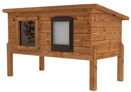 The Hutch Company Cat Kennels (Tan, Self Heating XL)