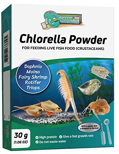 GreenWaterFarm Concentrated Chlorella Powder for Feeding Crustaceans - Daphnia, Moina, Rotifer, Fairy Shrimp, and Other Live Fish Food