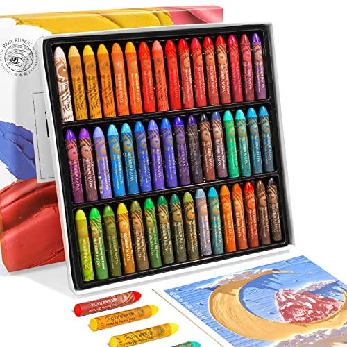 Paul Rubens Ölpastellkreide Set, 48 Farben Oil Pastels Weiche Pastellfarben Ungiftig für Künstler, Studenten und Kinder, Ideal zum Skizzieren, Dekorieren