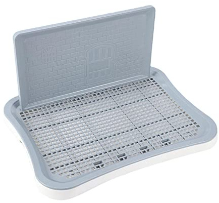 perfk Vassoio WC Portatile per addestramento di Animali Domestici Vassoio vasino per Cuccioli Orinatoio Toilette per Cani per Cani di Piccola e Media Taglia, Bianco