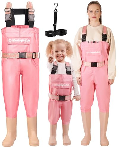 DaddyGoFish Chest Waders for Kids and Adults, Fishing and Hunting Waders with a Pocket and a Wader Hanger