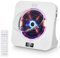 Qoosea Reproductor de CD portátil Bluetooth Reproductor de CD de sobremesa con Pantalla LCD Altavoces duales Reproductores de CD para el hogar con Mando a Distancia Pantalla LCD Radio FM Temporizador
