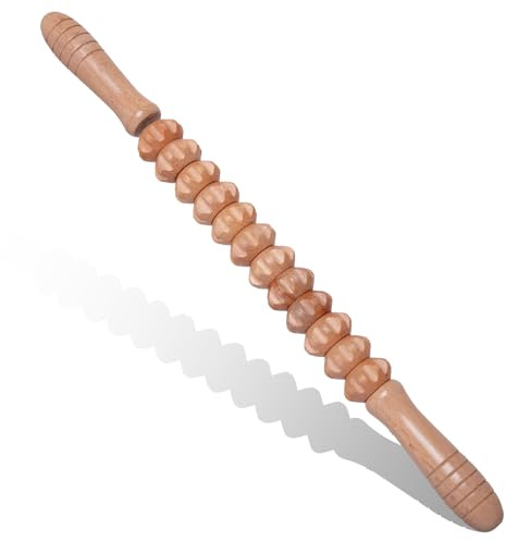Bâton de Massage Musculaire en Bois pour Athlètes, Soulagement des Douleurs Musculaires, Masseuse Anti-Cellulite, Rouleau de Fascia pour la Physiothérapie