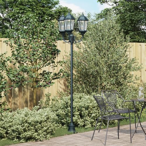 Générique Lampadaire de Jardin 3 Lampes E27 Vert 220 cm Aluminium,Maison & Jardin,Luminaires,Éclairage extérieur,Vert,9.13 KG,42000339