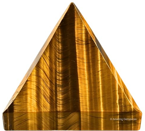 Pyramide de Cristal de Oeil de Tigre 2,5 cm - Cadeaux en cristal de qualité supérieure pour les passionnés de cristaux de guérison - équilibrage énergétique et décoration spirituelle - Cadeaux de Noël