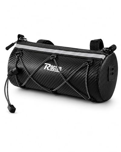 Sac de Guidon Vélo, sac avant à bandoulière pour vélo de route, Sac de Guidon de Vélo Imperméable, Accessoires pour vélo de route, VTT, voyage, de Cyclisme, 26 x 12 cm, Noir